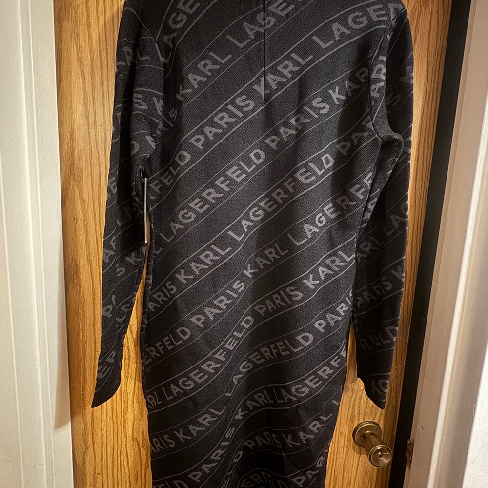 Karl Lagerfeld Gray Zip-Up Sweater skirt for women